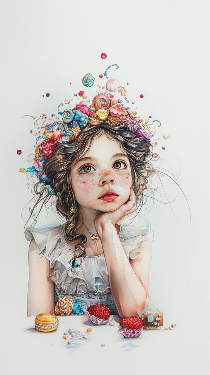 Сама себе художник 🎨
Посмотрите, какую милоту генерирует Midjourney за несколько секунд
👩‍🎨Promt:
Cute little girl with sweets, shining eyes, fantasy style, intricate details, realistic portrait drawi... | Сетка — социальная сеть от hh.ru