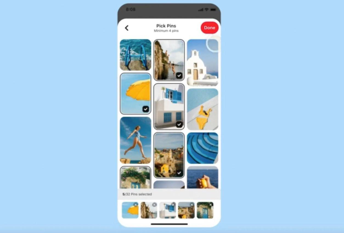 Платформа Pinterest позволила своим пользователям создавать короткие видео на базе своих досок для обмена в Instagram* и TikTok. При публикации доски в соцсети там также появится кликабельная ссылка | Сетка — социальная сеть от hh.ru