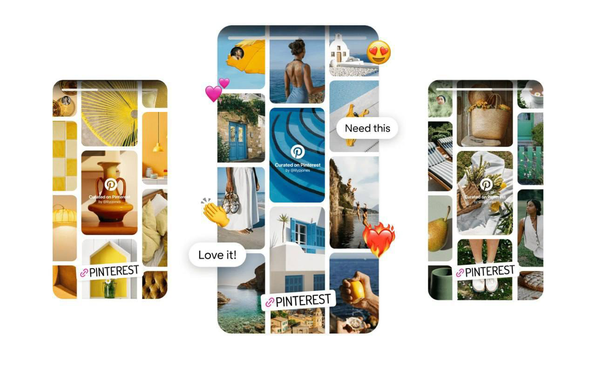 Платформа Pinterest позволила своим пользователям создавать короткие видео на базе своих досок для обмена в Instagram* и TikTok. При публикации доски в соцсети там также появится кликабельная ссылка | Сетка — социальная сеть от hh.ru