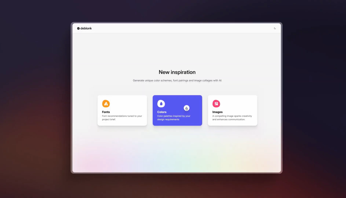Чуть не по теме )
Deblank Colors — генератор цветовой палитры на базе искусственного интеллекта.
Ссылка на сайт:  deblank.com/colors | Сетка — социальная сеть от hh.ru