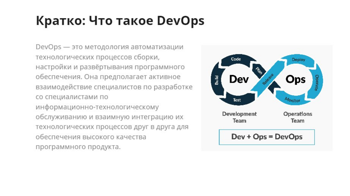 Кратко: Что такое DevOps | Сетка — социальная сеть от hh.ru