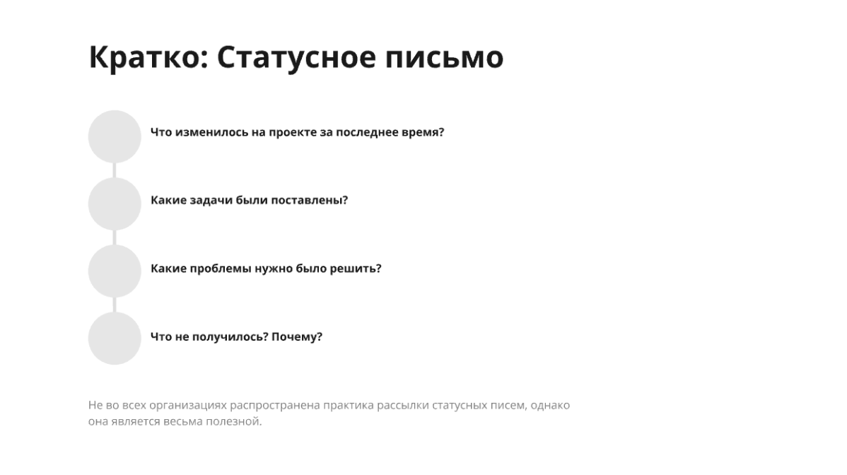Кратко: Статусное письмо | Сетка — социальная сеть от hh.ru