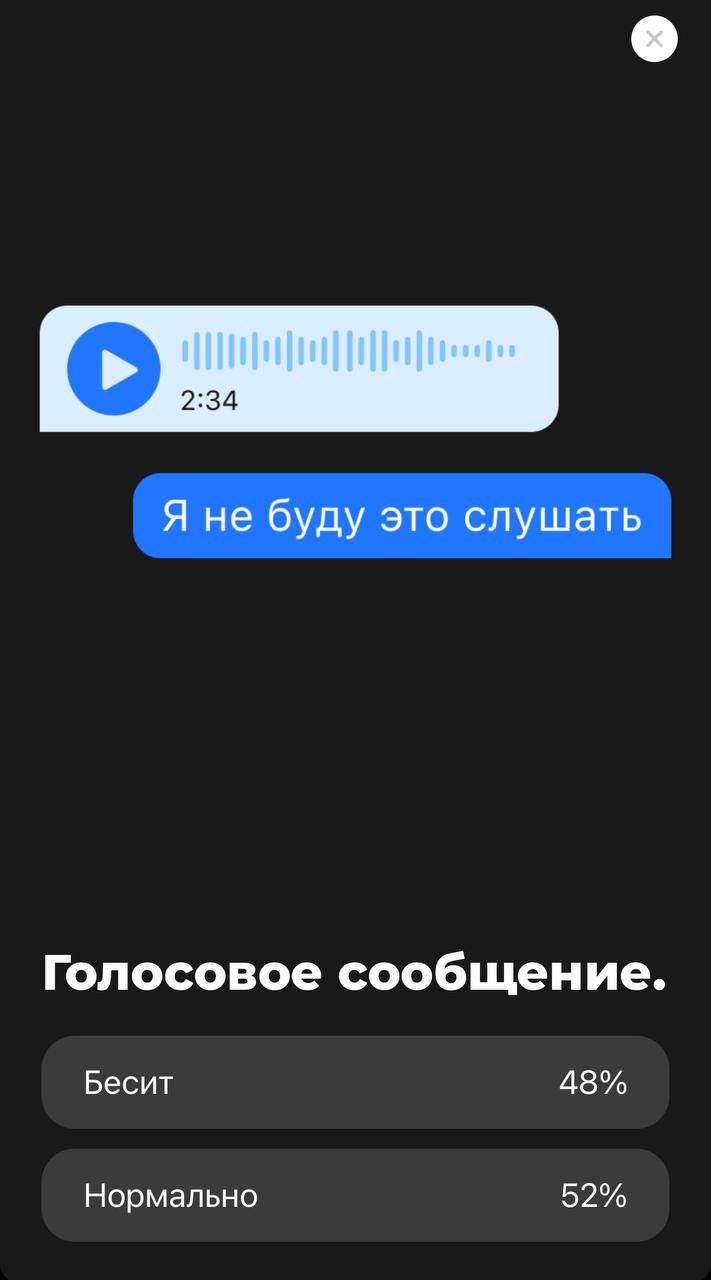 Т-банк проводит занятное исследование «Что нас бесит в переписке».
Смотрите карточки | Сетка — социальная сеть от hh.ru