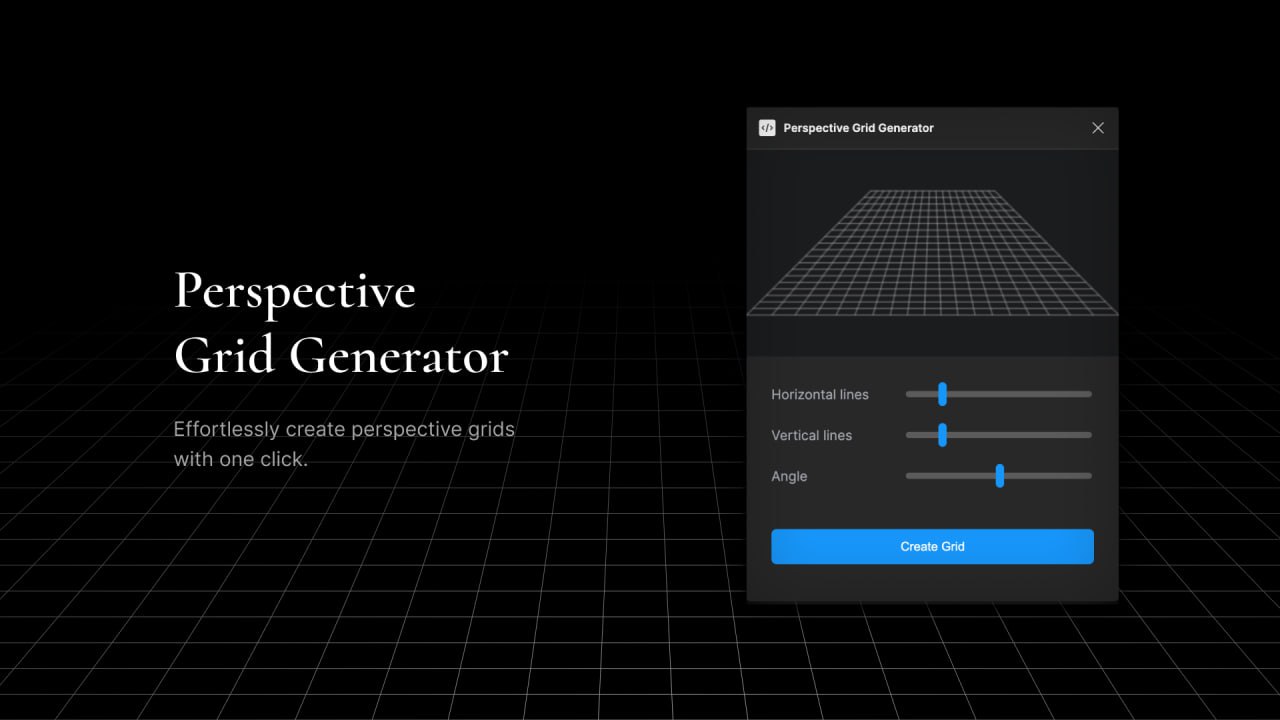 #плагины #ресурсы #дизайн #figma
📱 Perspective Grid Generator позволяет легко создавать
и настраивать сетки перспективы.
📱 Odiz | Telegram | Сетка — социальная сеть от hh.ru