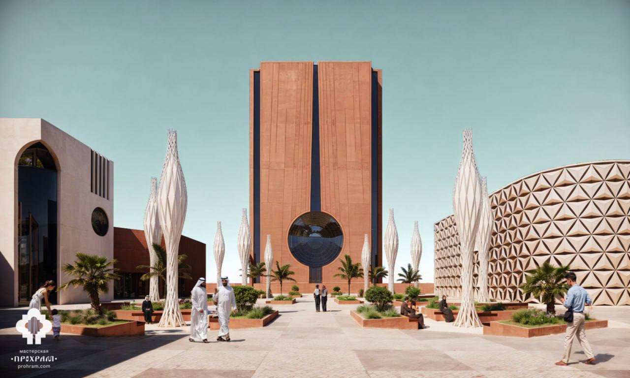 Проект Русского культурного центра в Саудовской Аравии.
Проект демонстрирует широкими мазками демонстрирует особенности русской истории и культуры, через комплекс где они собраны и упорядочены | Сетка — социальная сеть от hh.ru