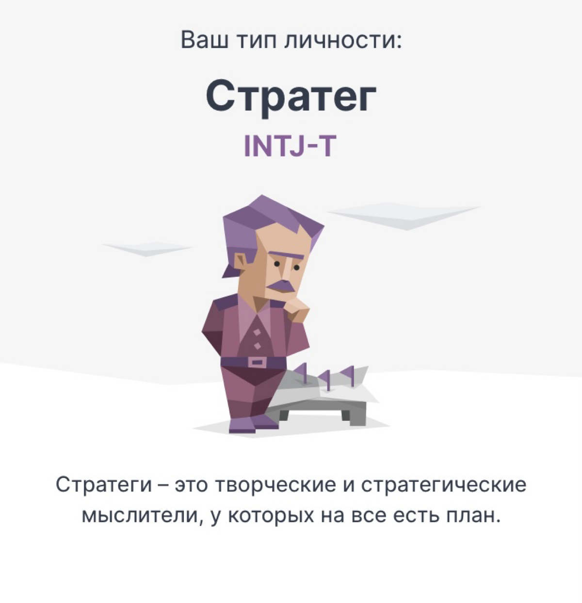 Увидела недавно у одного Консула в Сетке отсылку на этот тест и решила пройти. Я всегда знала, что я - стратег | Сетка — социальная сеть от hh.ru