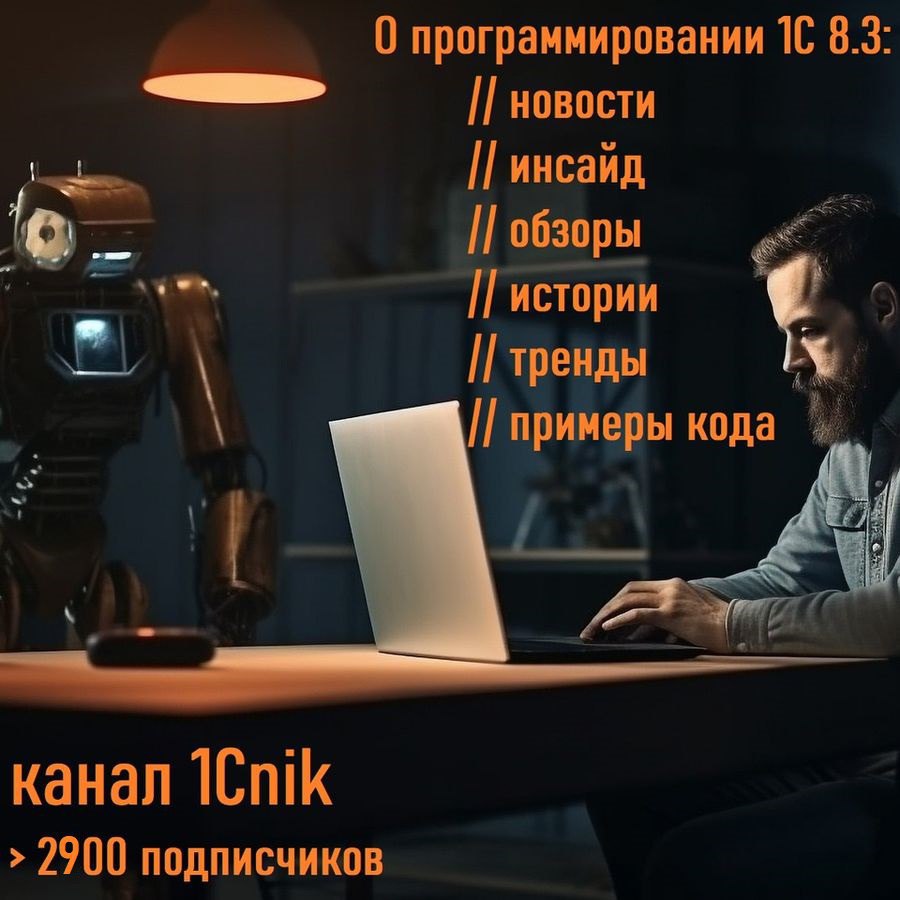 😉 В качестве рекомендации советую канал 1Cnik для программистов 1С.
Крайние посты:
🔸Есть ли в вашей компании сикдей*?
🔸Профессиональный спорт в современном мире весь на "химии", но чтобы It-шники.. | Сетка — социальная сеть от hh.ru