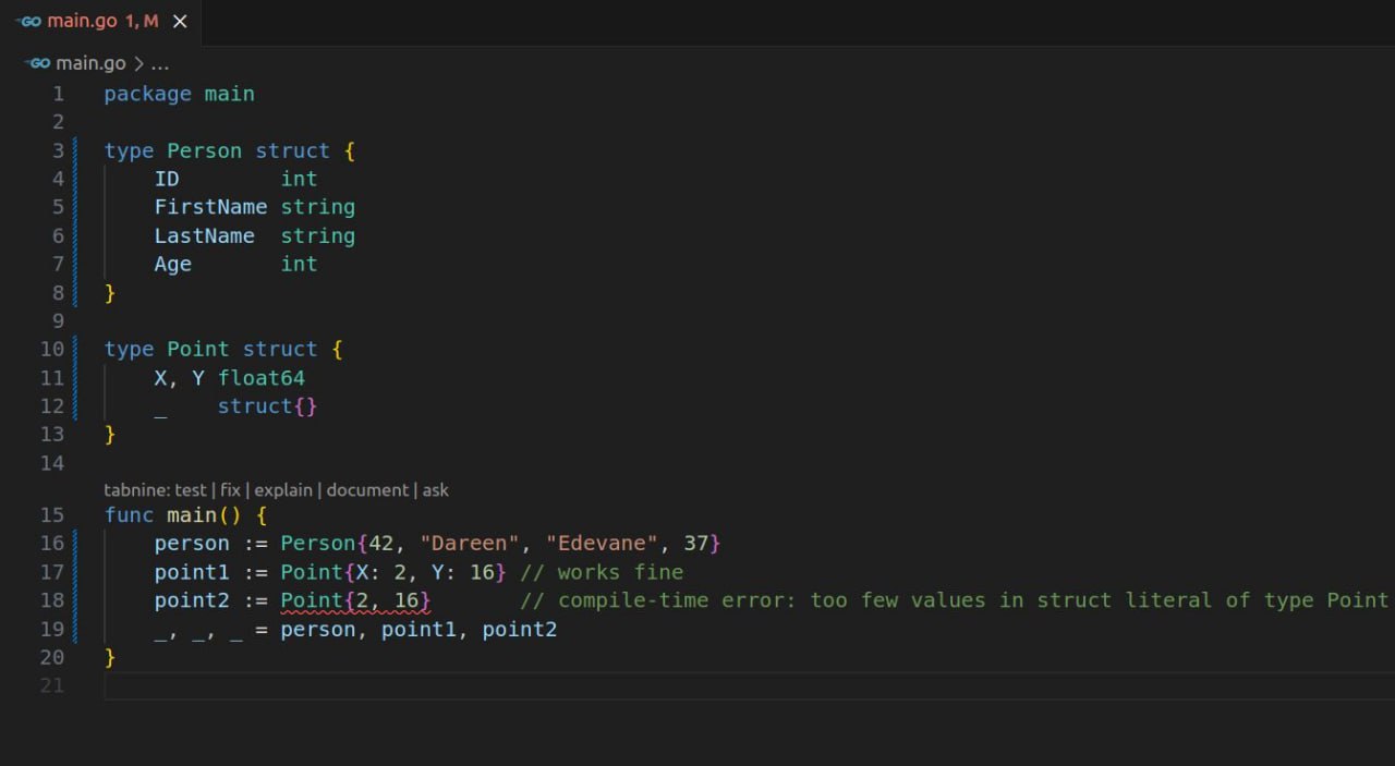 🚀 Улучшение читаемости 🚀 инициализация структур
В Go "unkeyed literals" («литералы без ключа») позволяют инициализировать структуру без указания имен полей | Сетка — социальная сеть от hh.ru