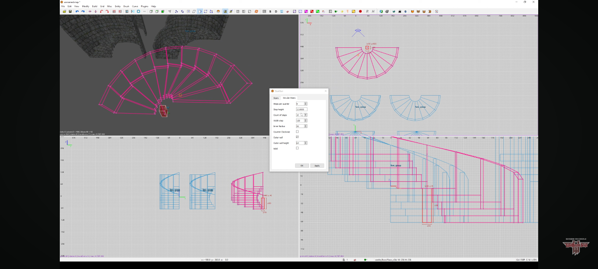 Создаю генератор лестниц для NetRadiant Custom
https://youtube.com/playlist?list=PLv4w3CcfVWLf6ri9T76xmb0JrGFUAeyU3&si=koemBOEa1lpuSidl | Сетка — социальная сеть от hh.ru