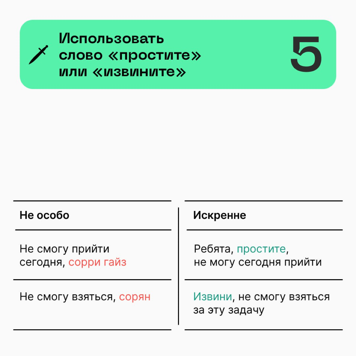 🗡 Извинениями можно разрушить отношения, а можно построить. Вам какой вариант? | Сетка — социальная сеть от hh.ru