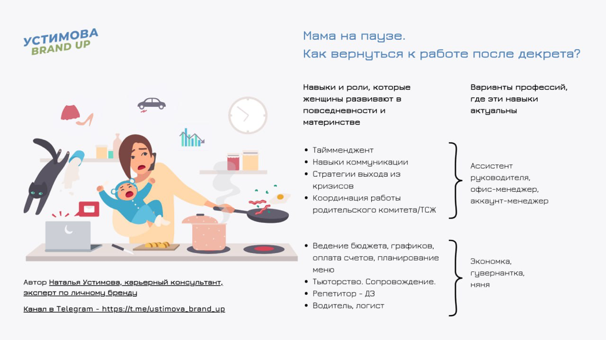 Мама на паузе. Как вернуться к работе после декрета?
У каждого эксперта есть любимые темы. У меня тоже есть такая | Сетка — социальная сеть от hh.ru