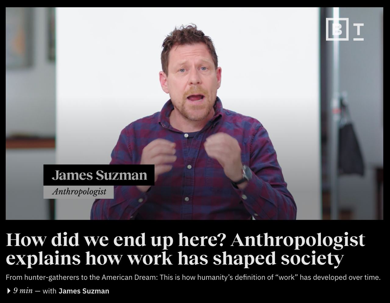 Девятиминутная лекция James Suzman на Big Think про 3 «революции», которые сформировали нашу работу (и экономику):
Изобретение огня
И способность расширять свой энергетический ресурс, научиться легче ... | Сетка — социальная сеть от hh.ru