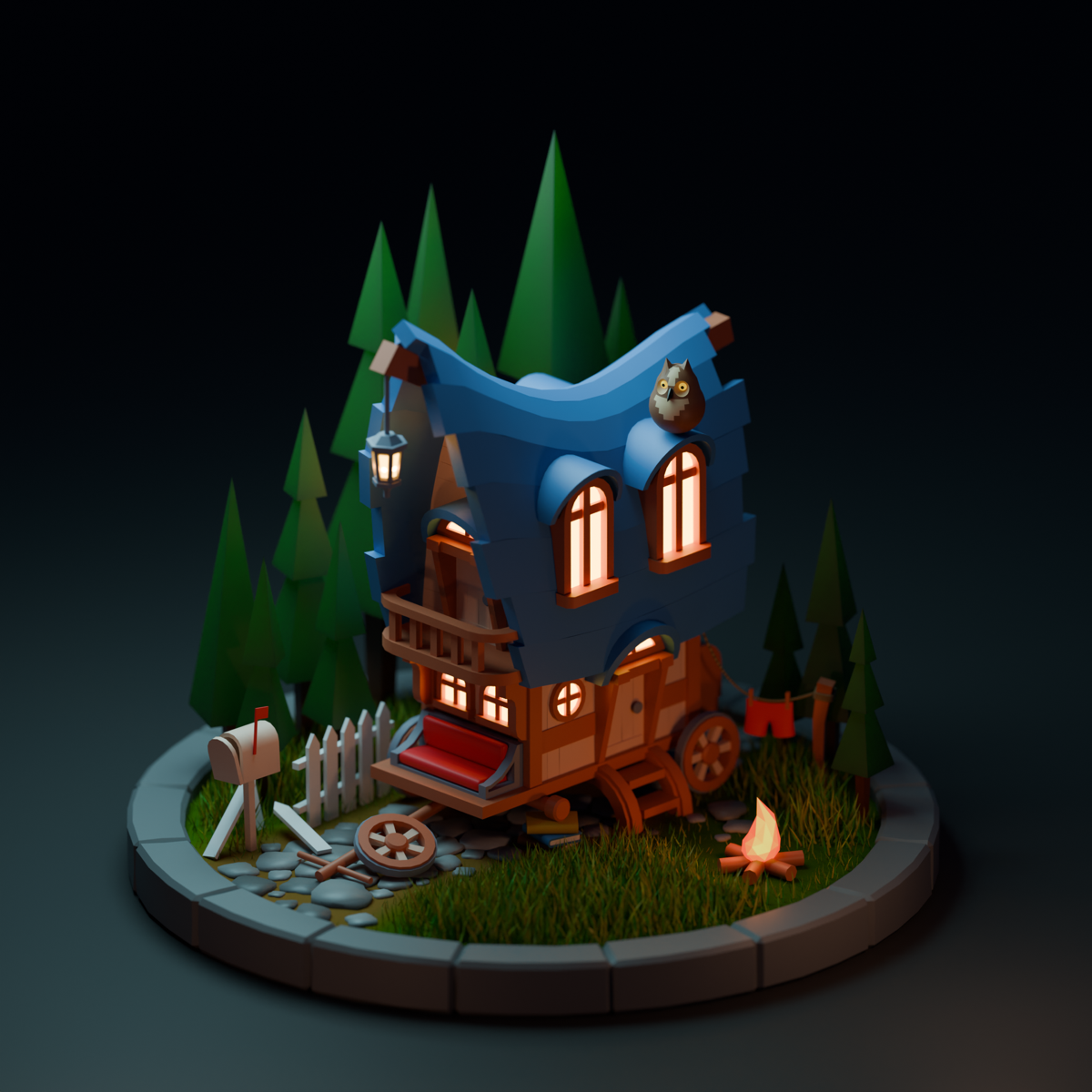 3D моделирование стилизованных объектов и персонажей.
Больше работ на Behance - https://www.behance.net/annaiamanova | Сетка — социальная сеть от hh.ru