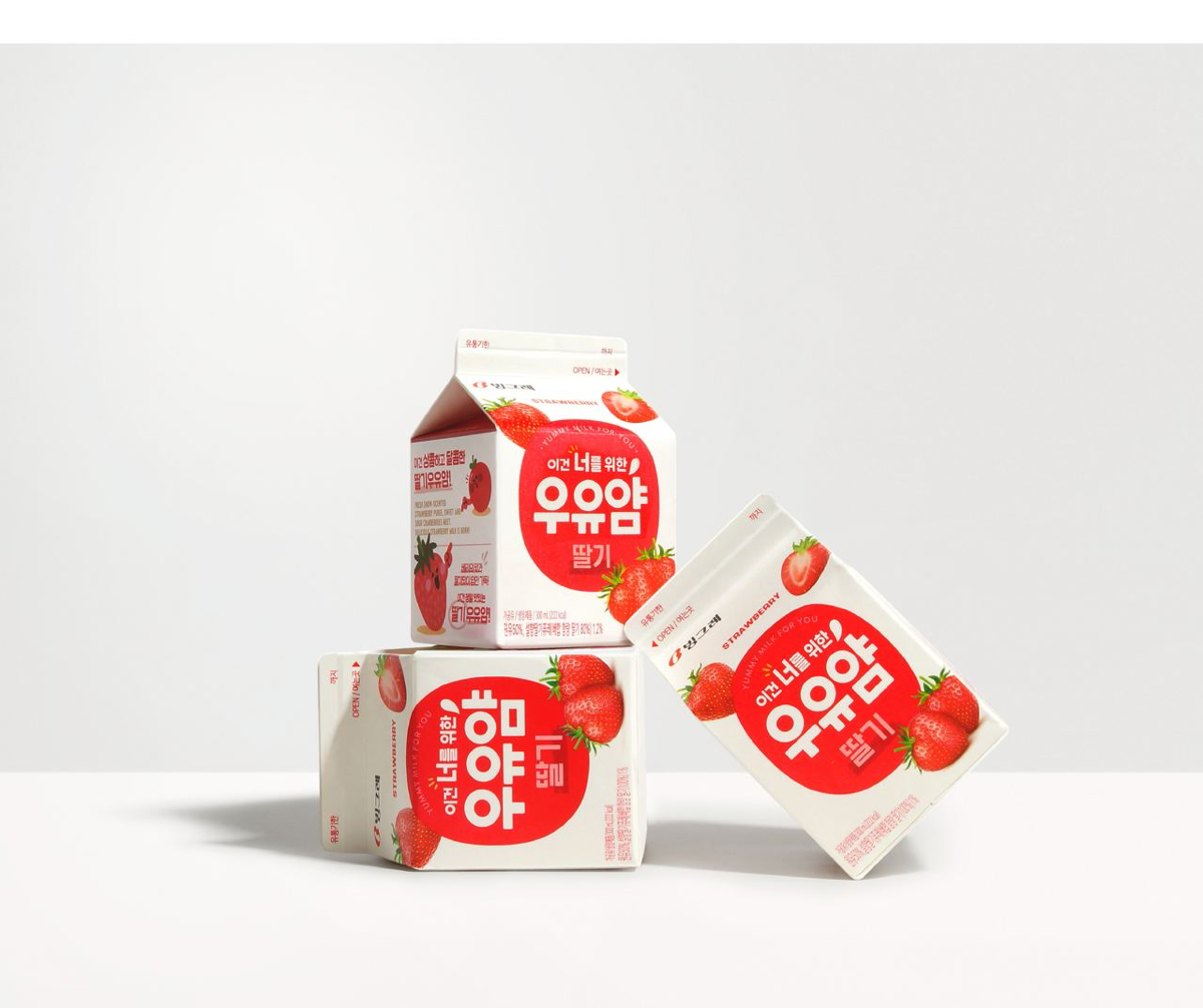 Непринужденный дизайн упаковки корейского ароматизированного молока MILKYUM
Чтобы повысить узнаваемость бренда и передать яркость вкуса, дизайнеры создали забавных персонажей и добавили сочные фотогра... | Сетка — социальная сеть от hh.ru