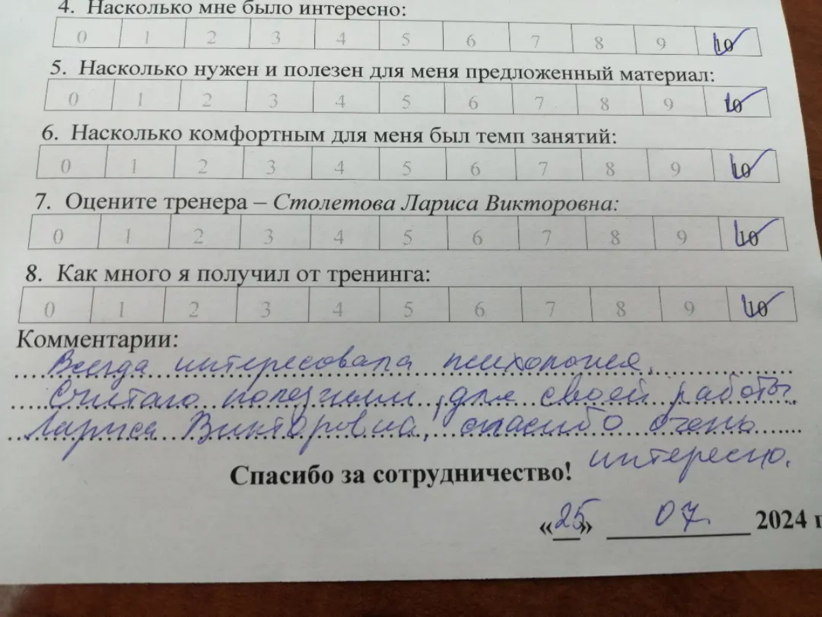 Приятно, когда кроме «десяточек» ещё и добрые слова | Сетка — социальная сеть от hh.ru