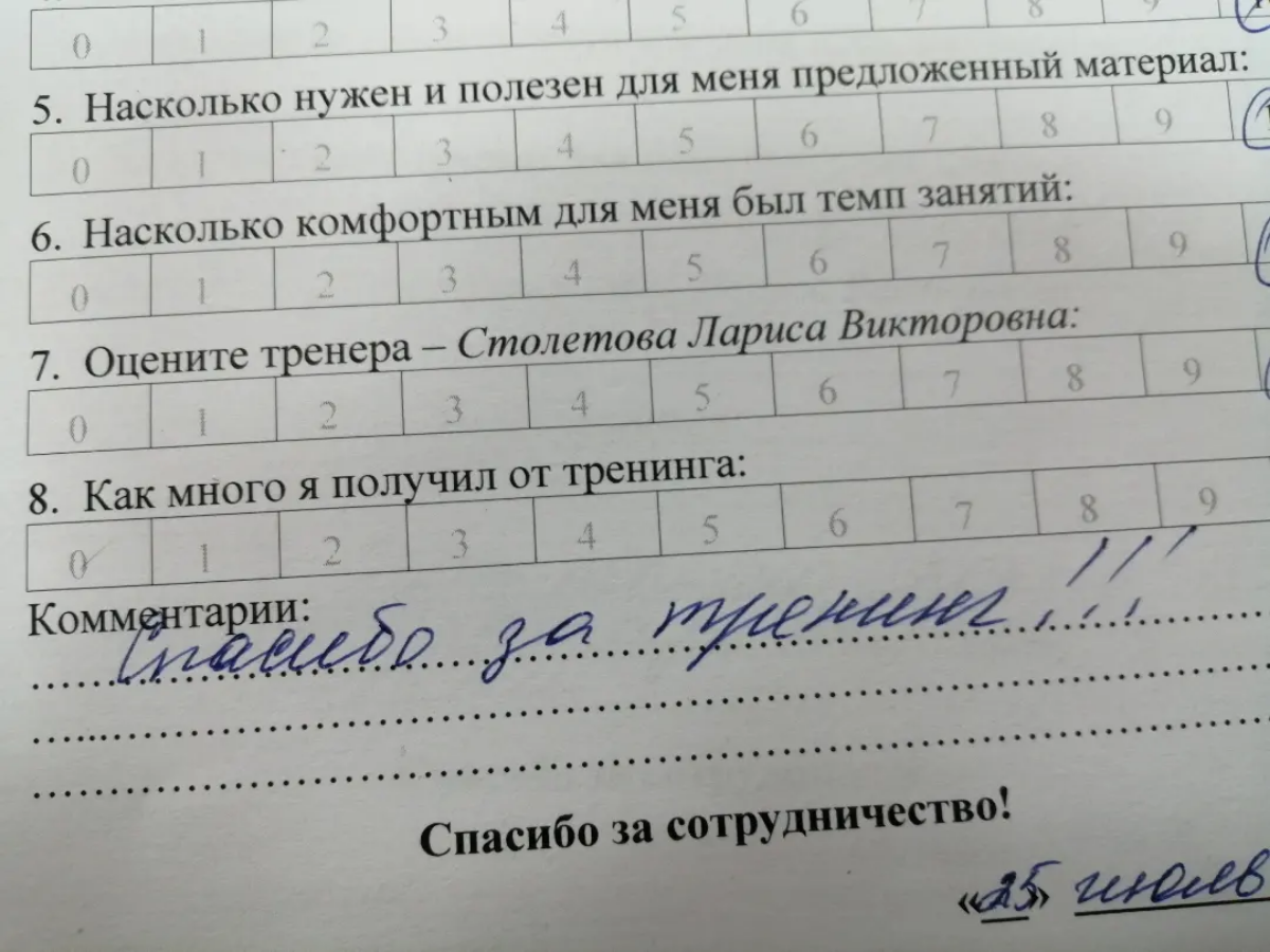 Приятно, когда кроме «десяточек» ещё и добрые слова | Сетка — социальная сеть от hh.ru
