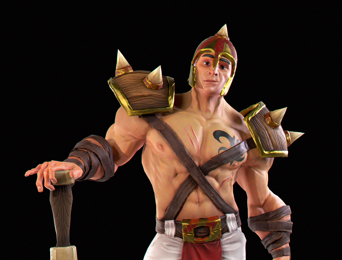 #3d #artist 
3D модель фэнтези воина, выполненная полностью с нуля
Скульпт сделан в #zbrush 
Текстуринг Substance Painter
Ретопология #Maya 
Риг и анимация #blender | Сетка — социальная сеть от hh.ru