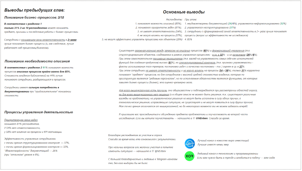 Не так давно я постил ссылку на опрос, его прошло 215 it-специалистов.
Вот краткая выжимка итогов опроса:
Существует огромная разница между запросом на описание процессов (85 , σ+2 | Сетка — социальная сеть от hh.ru
