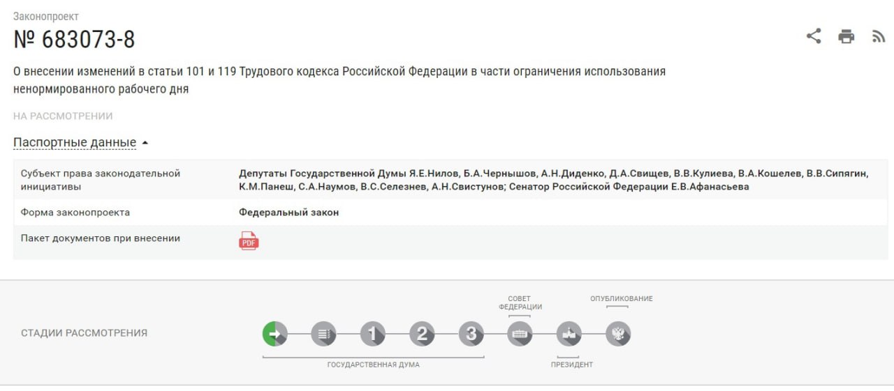 ⏰ В Госдуму внесён законопроект об ограничении переработок 120 часами в год
ℹ️ Депутаты Госдумы от фракции ЛДПР во главе с председателем Комитета палаты по труду, социальной политике и делам ветеранов... | Сетка — социальная сеть от hh.ru