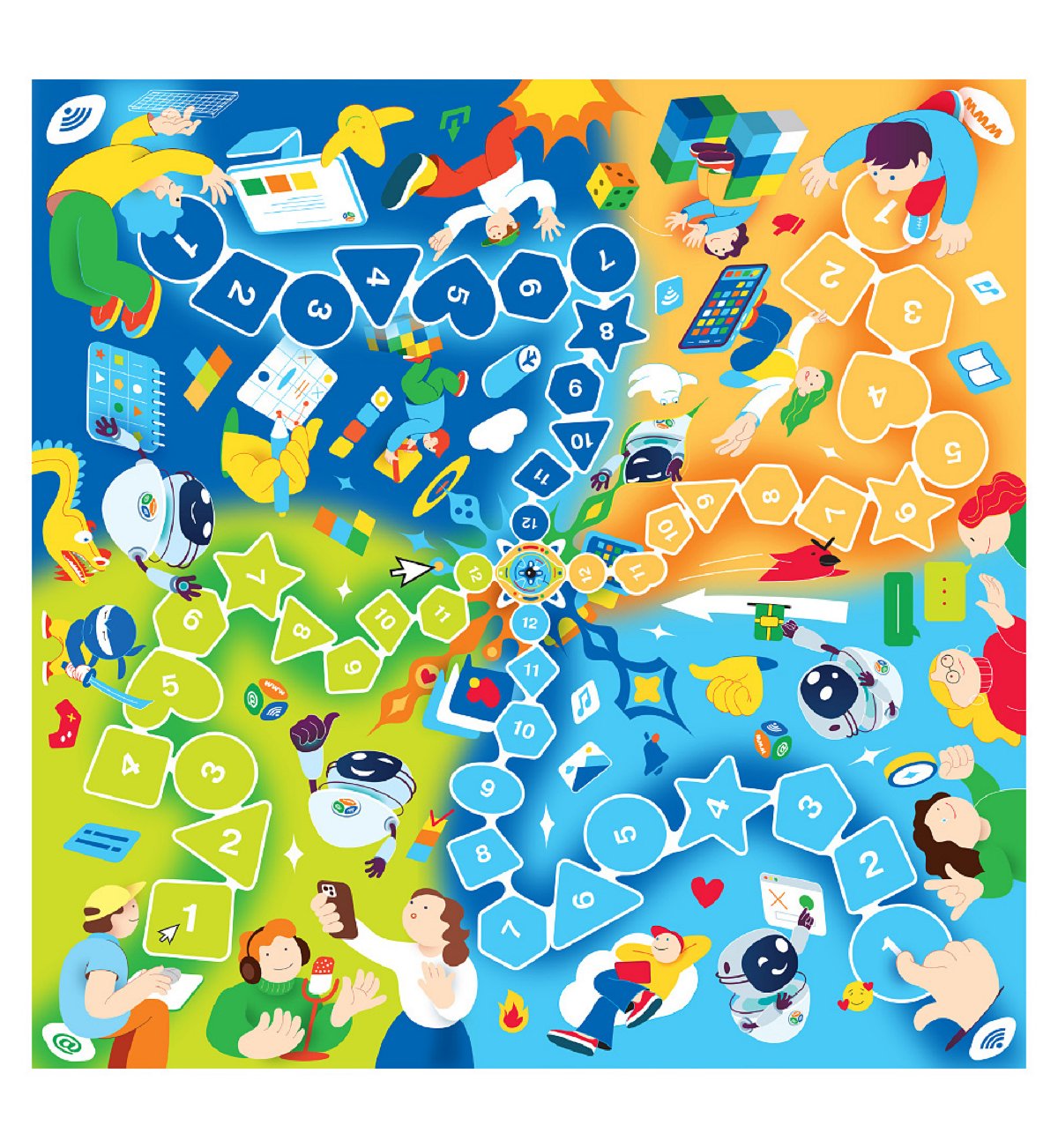 Настольная игра для детского интернета. Доменная зона «Точка дети». Игра для позновательного проекта от этой зоны, где детей учат азам интернета | Сетка — социальная сеть от hh.ru