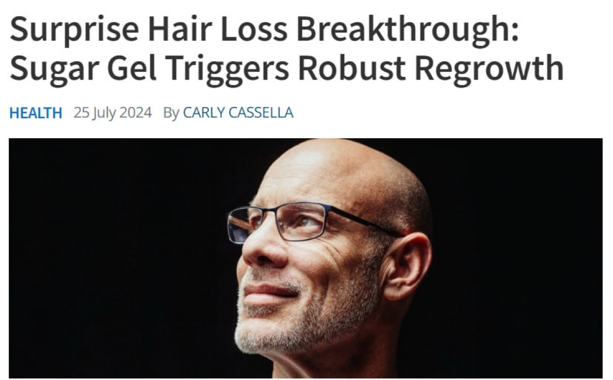 ⚡️ Ученые победили облысение! 
Учёные из Университета Шеффилда и Университета COMSATS в Пакистане случайно обнаружили, что сахарный сироп может стимулировать рост волос | Сетка — социальная сеть от hh.ru