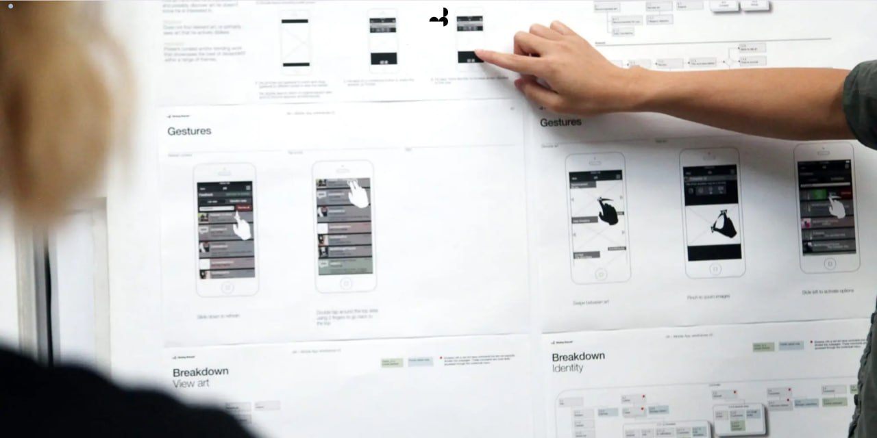 Топовые агентства мировые всегда работают через физический мир, флипчарты, стикеры. То есть они физически собираются вместе в одном помещении, буквально распечатывают брендбук или материалы | Сетка — социальная сеть от hh.ru