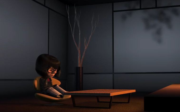 Наконец она, королева Суперсемейки 
У супер-дизайнера Эдны Мод дом как будто если бы Мис ван дер Рое делал Парфенон. Кстати, в артбуке было больше отсылок на руины коллосов во дворе и интерьере дома | Сетка — социальная сеть от hh.ru