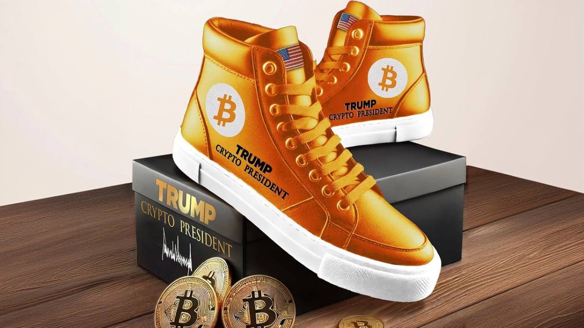 Биткоин-кроссовки Дональда Трампа продают за $700 | Сетка — социальная сеть от hh.ru