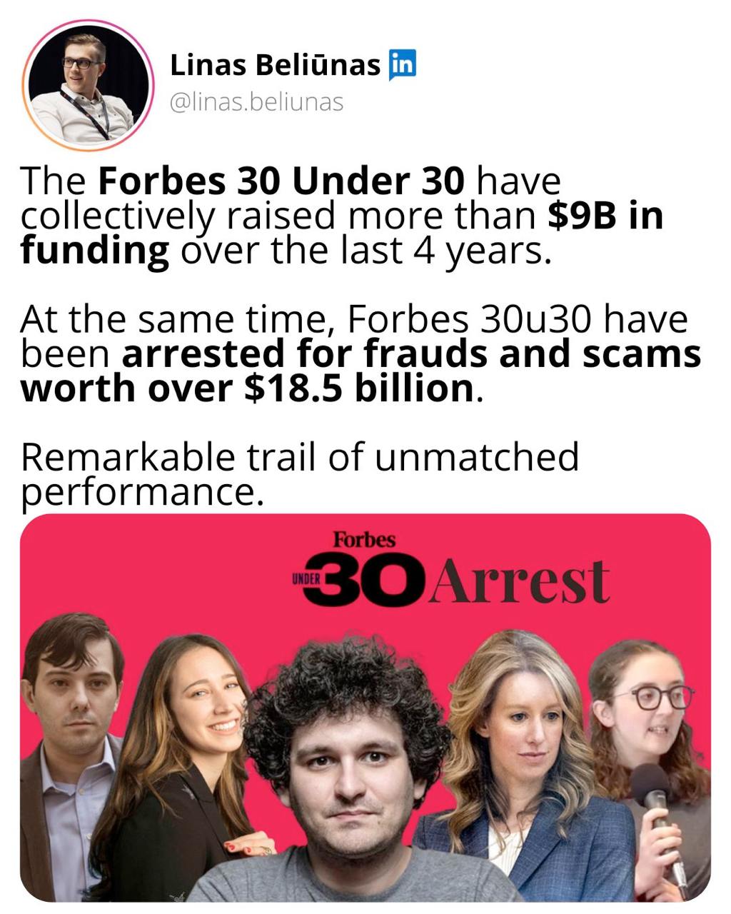 Коротко о состоянии тех, кто попал в Forbes 30 до 30 — за последние 4 года они подняли $9 миллиардов | Сетка — социальная сеть от hh.ru
