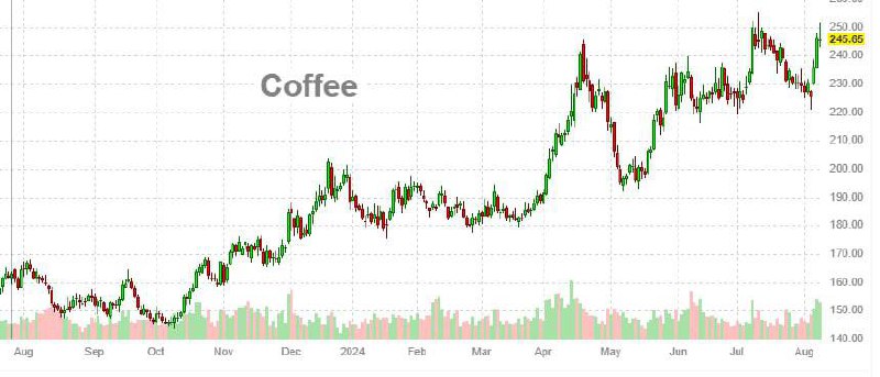 ☕️ #кофе
Цены на кофе вновь подбираются к максимумам этого года
Угроза предстоящего сокращения поставок кофе в Европу усиливает волатильность, поскольку трейдеры опасаются, что новый закон о защите ле... | Сетка — социальная сеть от hh.ru