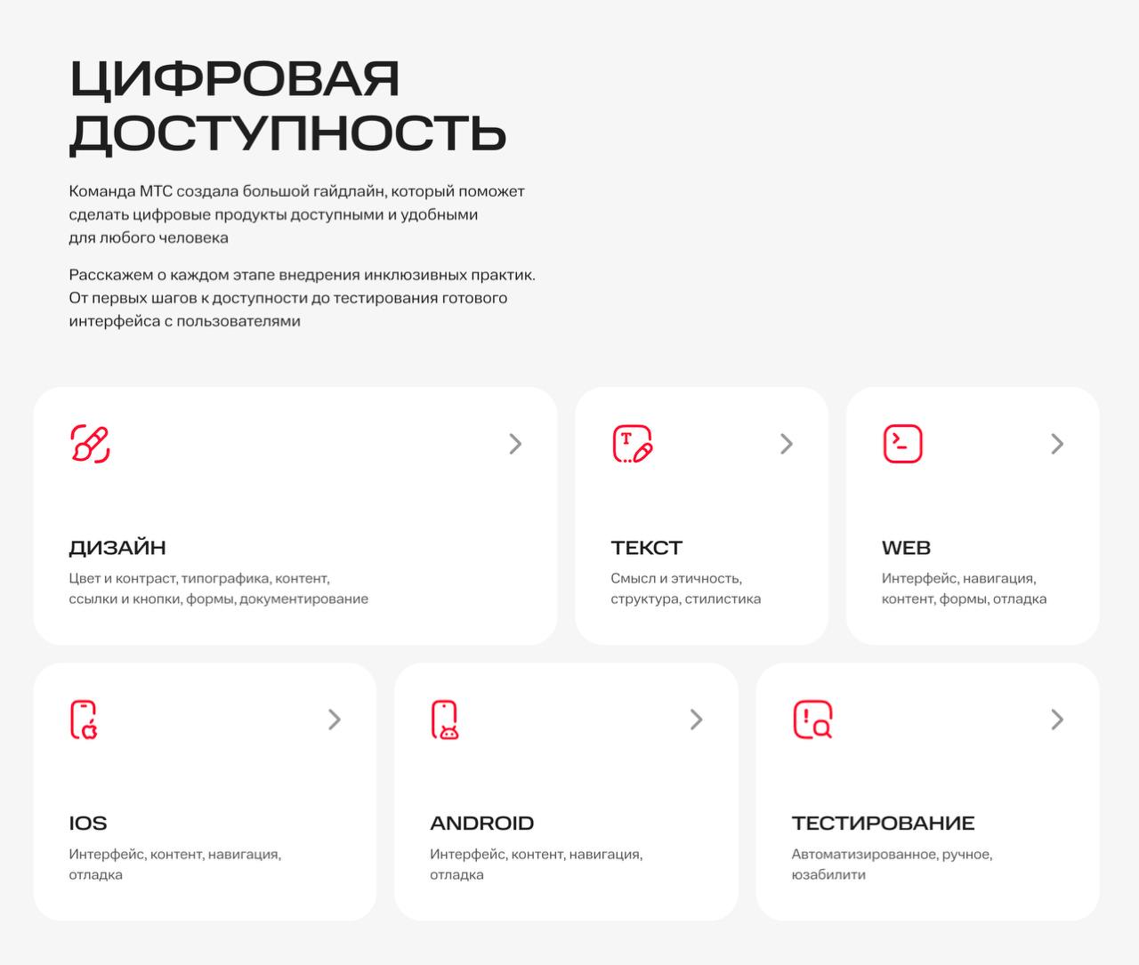 Коллеги из МТС публикуют практические рекомендации йифровой доступности интерфейсов по A11Y
ё
Делать правильно ☞ https://a11y.mts.ru/ | Сетка — социальная сеть от hh.ru