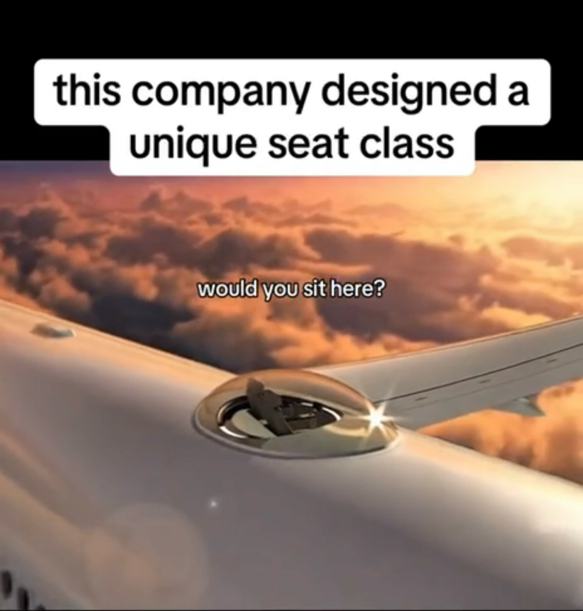 ⚡️VIP Место в самолете на крыше SkyDeck. Wow. 🤩✈️
Концепт люксовых мест в самолёте на крыше называется SkyDeck. Его предложила компания Windspeed Technologies | Сетка — социальная сеть от hh.ru