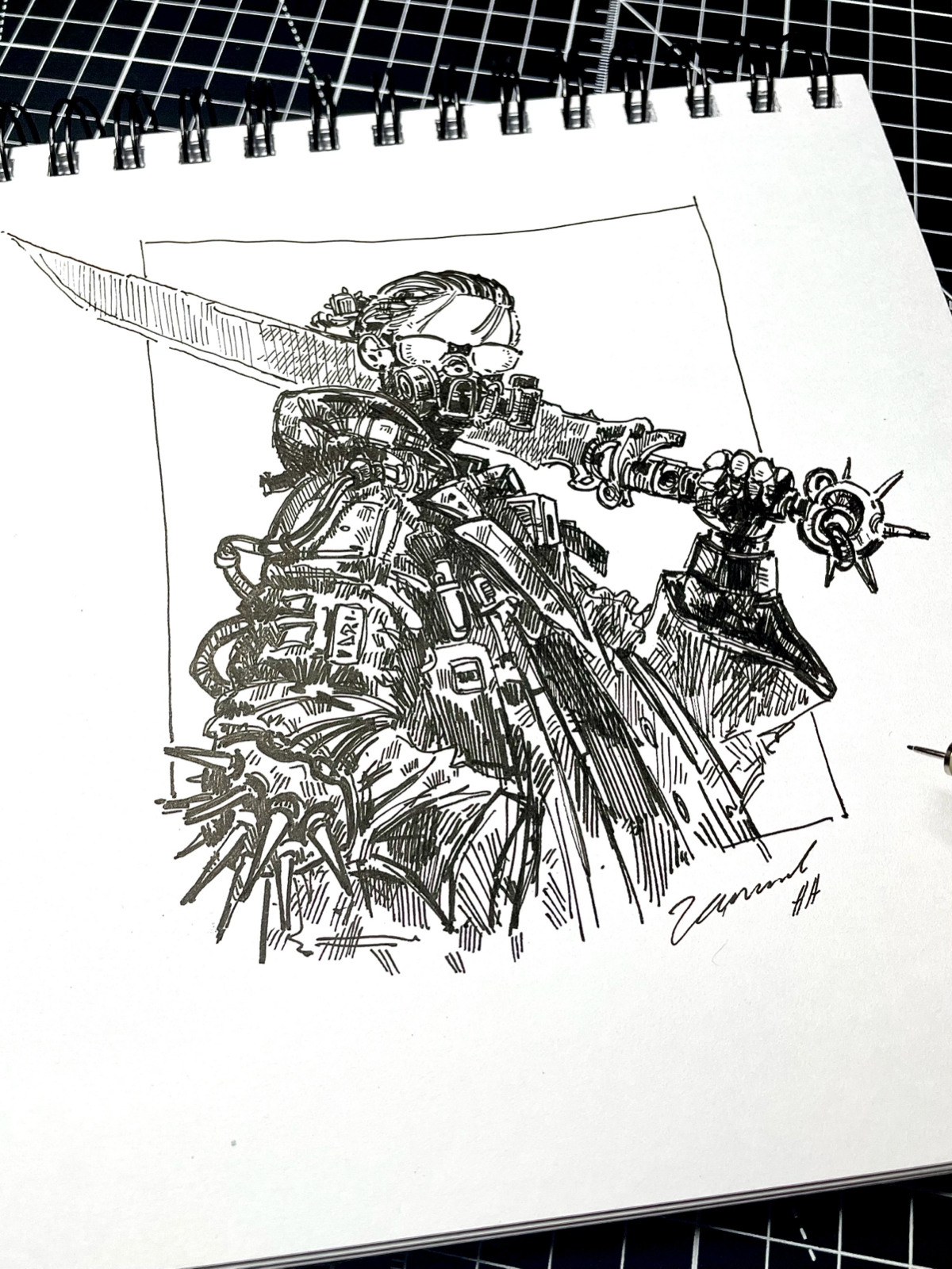Не самый удобный костюм сори. Рисунок дня 🖊️
#творчество #художник #концептарт | Сетка — социальная сеть от hh.ru