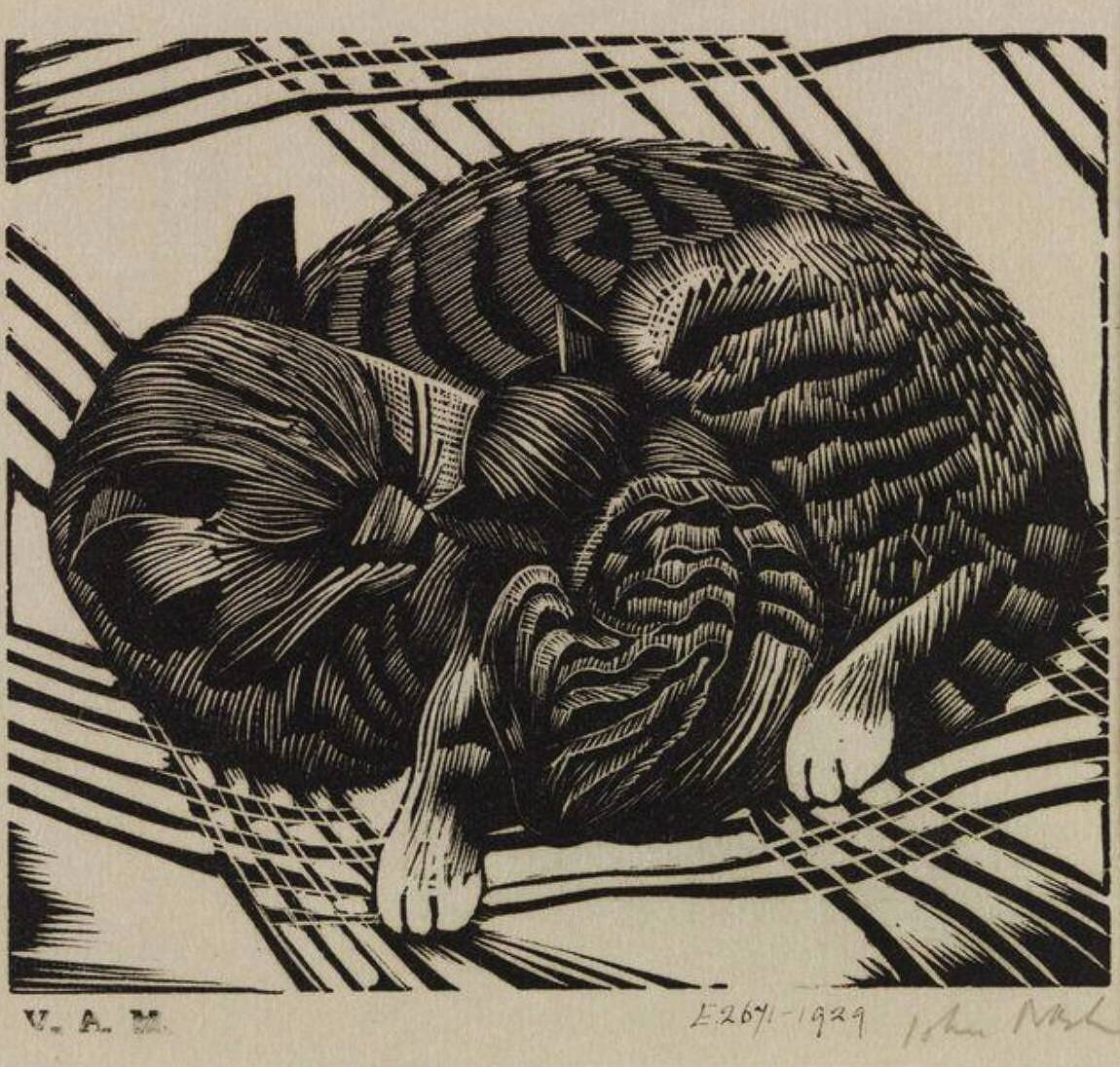 Кошка с котёнком.
Гравюра Джона Нэша.
1920 г.
#котвыходногодня #искусствовнезапного | Сетка — социальная сеть от hh.ru