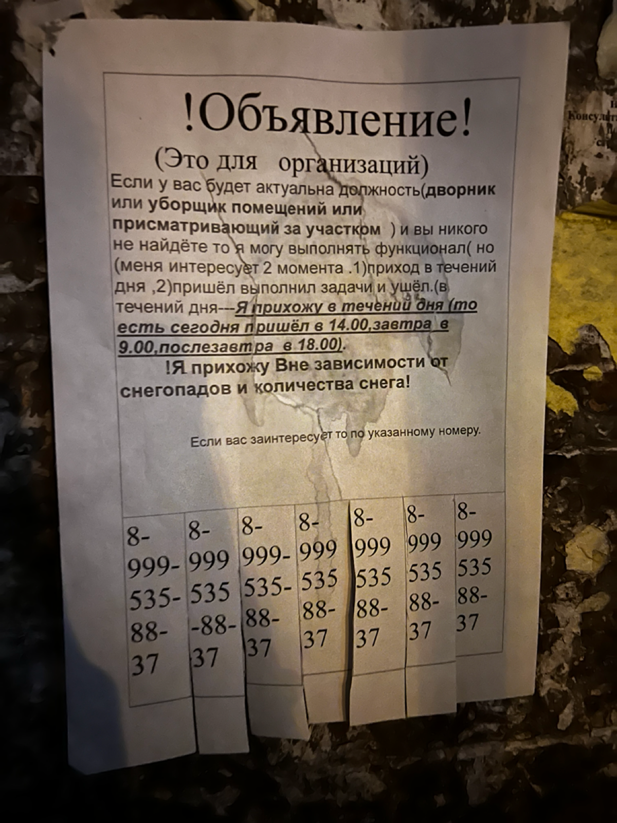 Когда надо, ты и листовку наклеишь | Сетка — социальная сеть от hh.ru