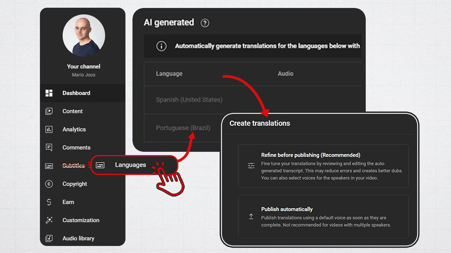Пишут, что YouTube начал понемногу выдавать доступ к AI-даббингу и добавлению нескольких языковых аудиодорожек | Сетка — социальная сеть от hh.ru
