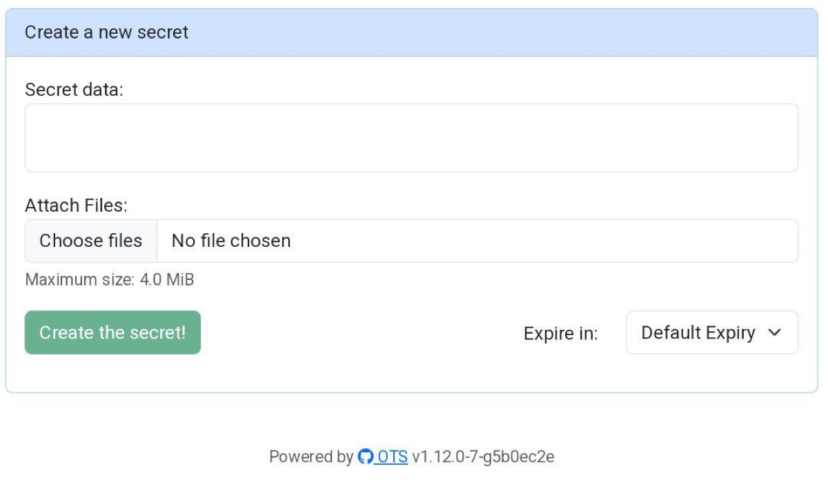 OTS — собственный PrivNote
• Хештеги: #софт #сервисы #одноразовые
• Ссылка: ots | Сетка — социальная сеть от hh.ru
