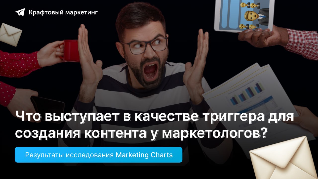 🎨 Что является триггером для создания контента у маркетологов? Делимся результатами исследования Marketing Charts | Сетка — социальная сеть от hh.ru