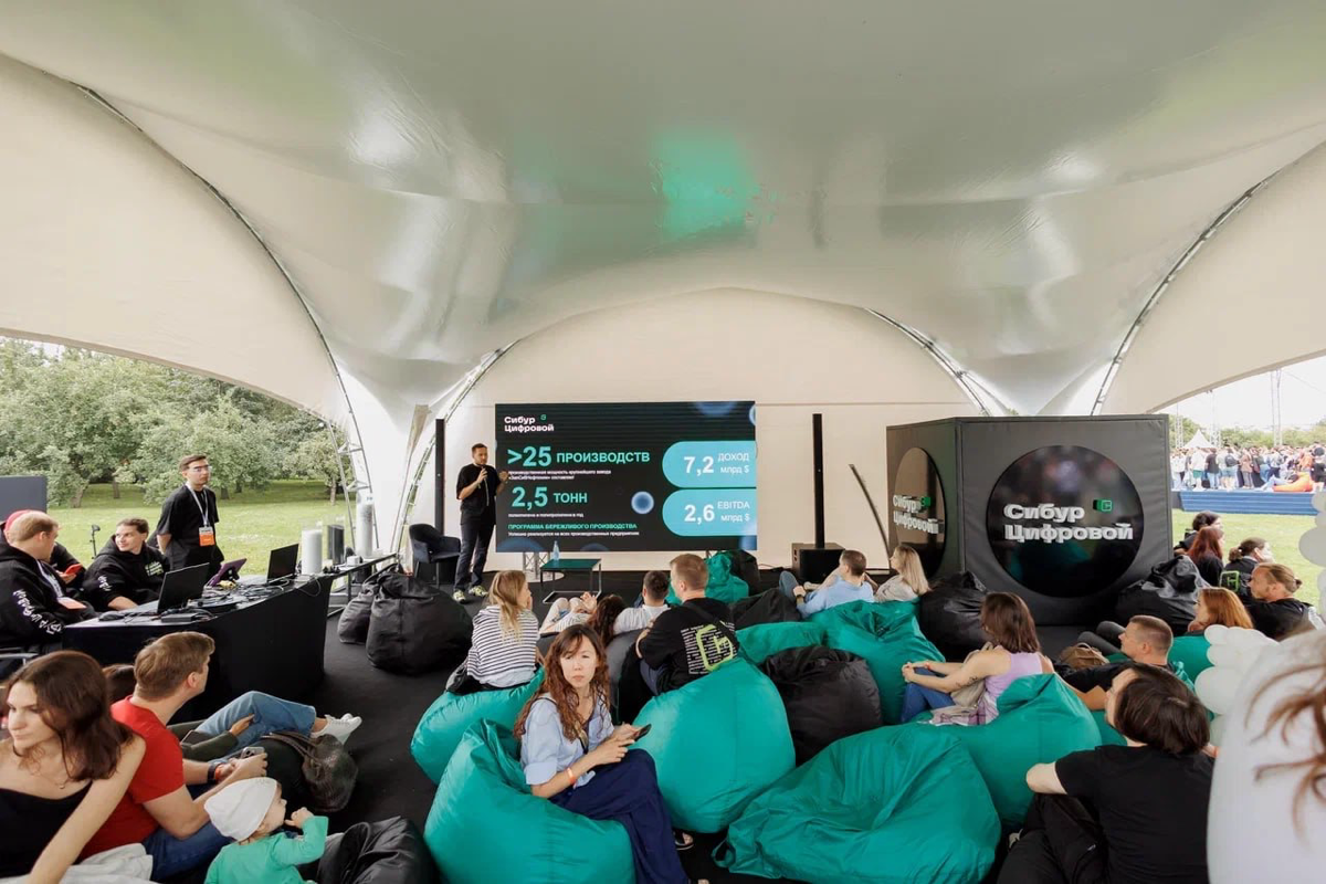 Потихоньку начинает появляться контент с ИТ-пикника. 
Давайте взглянем на событие глазами команды Сибур, которые впервые участвовали на пикнике и сразу покорили всех своим маскотом-Ино Том и мерчом | Сетка — социальная сеть от hh.ru