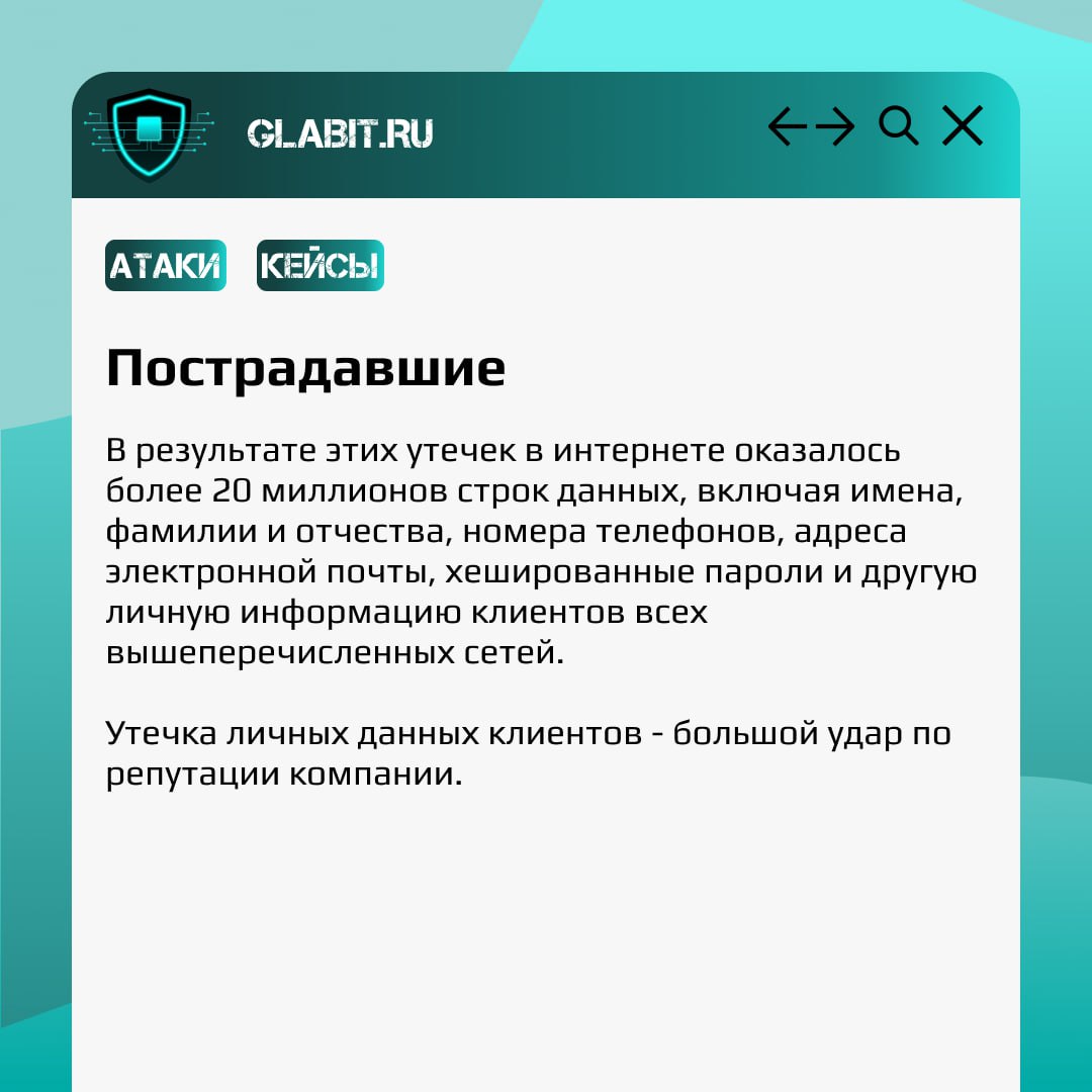 Не дать хакерам заполучить и слить данные клиентов = повысить лояльность клиентов и сохранить репутацию. Но не у всех получается это сделать | Сетка — социальная сеть от hh.ru