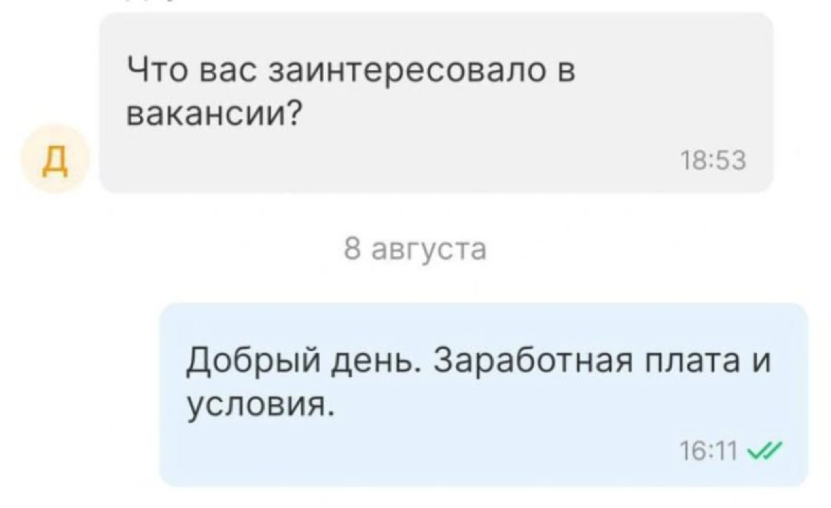 Когда написал в резюме, что ты прямолинейный и лаконичный | Сетка — социальная сеть от hh.ru