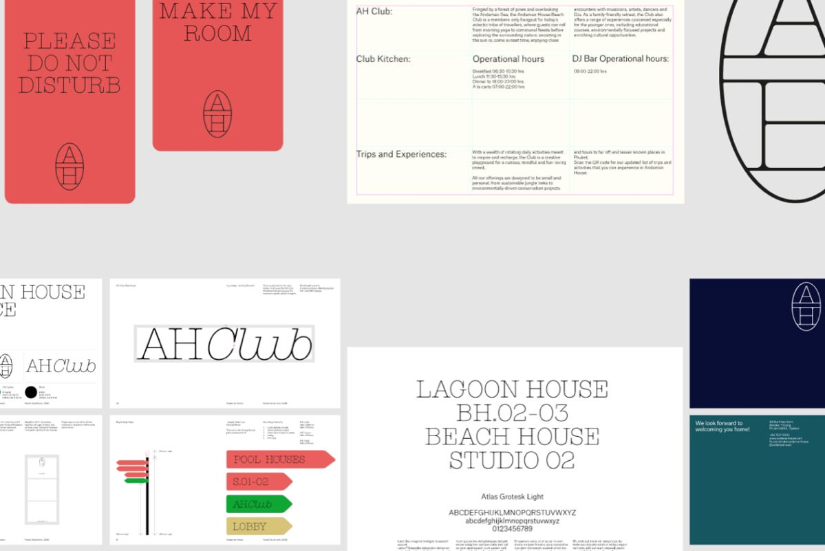 Фирменный стиль Andaman House — закрытого пляжного клуба на Пхукете
Айдентика очень выдержанная, в её основе — самодельная тонкая низкоконтрастная антиква в сочетании с лаконичной и благородной палитр... | Сетка — социальная сеть от hh.ru