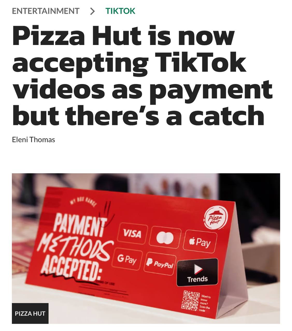Тиктоки стали приносить пользу — Pizza Hut в Дубае добавили новый способ оплаты... тиктоками.
Механика проста: вы снимаете видео, выкладываете его с хештегом и получаете бокс с едой через приложение | Сетка — социальная сеть от hh.ru