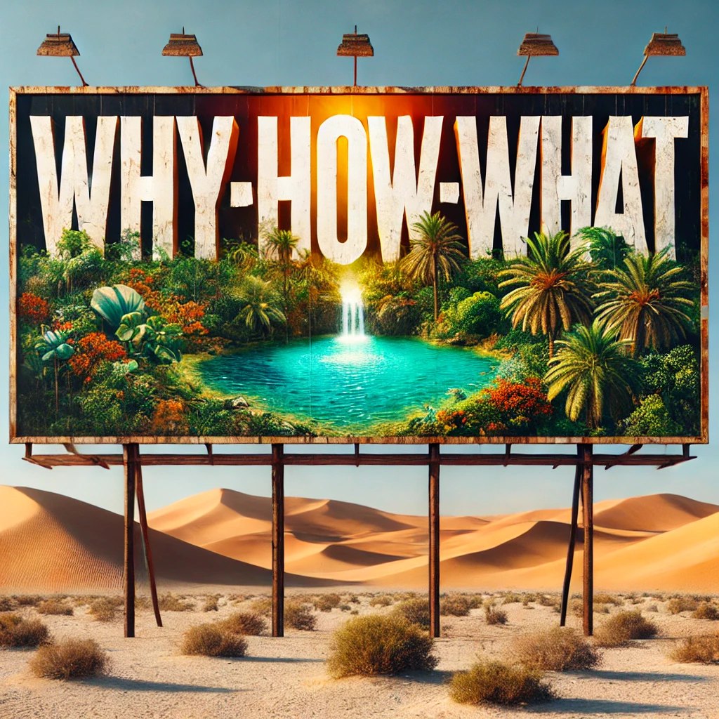 WHY HOW WHAT
Когда дело доходит до создания сильного рекламного лозунга или месседжа для компании, важно задаться вопросом: 
-"Почему мы это делаем?" (WHY) | Сетка — социальная сеть от hh.ru