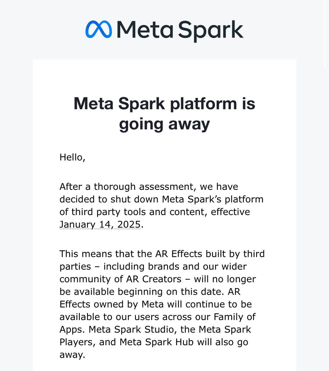 Провалилась не только метавселенная, но и, похоже, дополненная реальность. Meta закрывает свою платформу для создания AR-эффектов | Сетка — социальная сеть от hh.ru