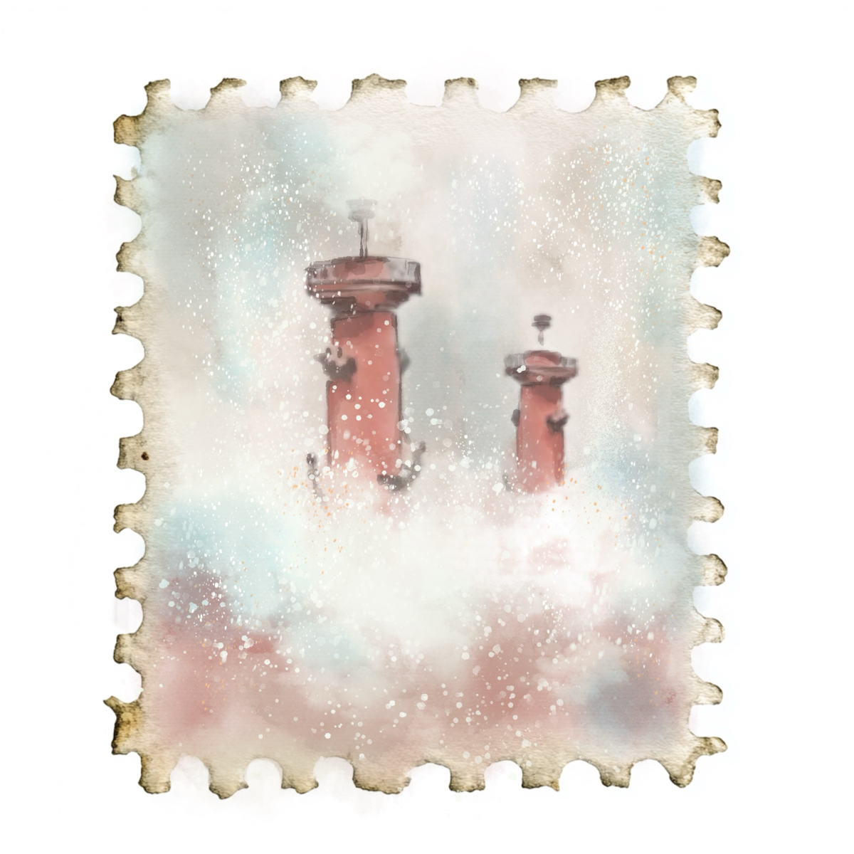 Творческий поток.  
В рамках работы над заказом, родилась личная серия из элементов общей иллюстрации. Слово-за слово | Сетка — социальная сеть от hh.ru