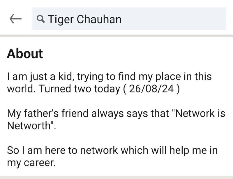 Родители начали заводить своим детям LinkedIn уже в два года. Видимо, чтобы сразу вывести детей на максимальный уровень нетворкинга 
Кому-то на 18 лет дарят машину, а вот ей прокаченный LinkedIn 😧 | Сетка — социальная сеть от hh.ru