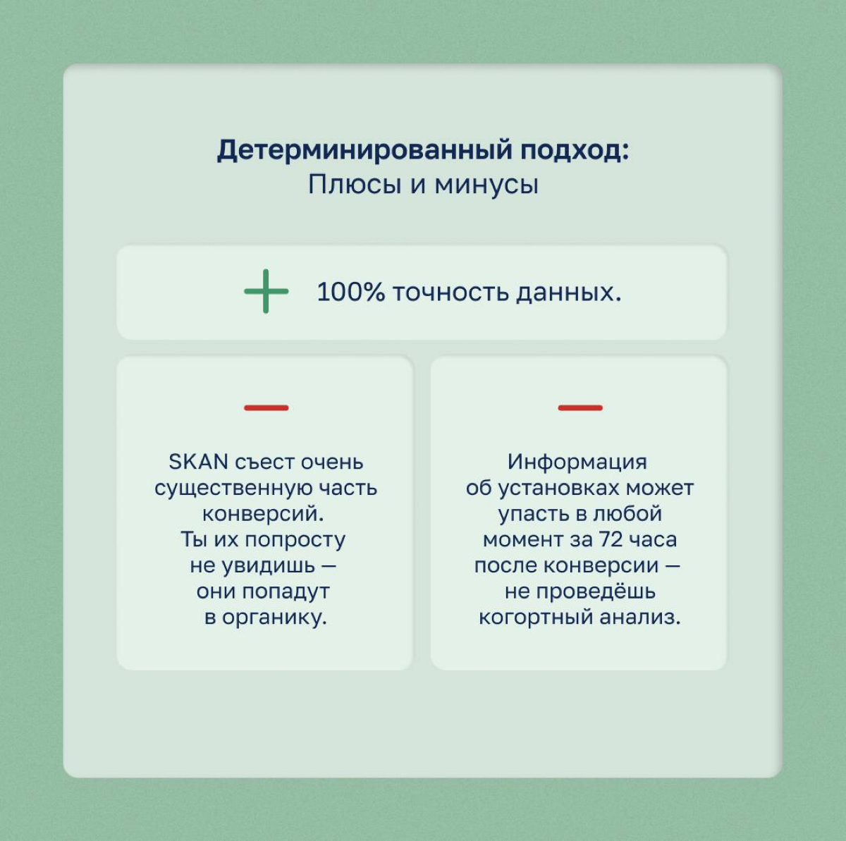 Как Хемингуэй однажды написал рассказ всего в шесть слов, 
мы попробуем так же лаконично и ёмко объяснить: 
"Какие связки "Источник трафика и MMP" работают лучше всего для отслеживания конверсий на iO... | Сетка — социальная сеть от hh.ru