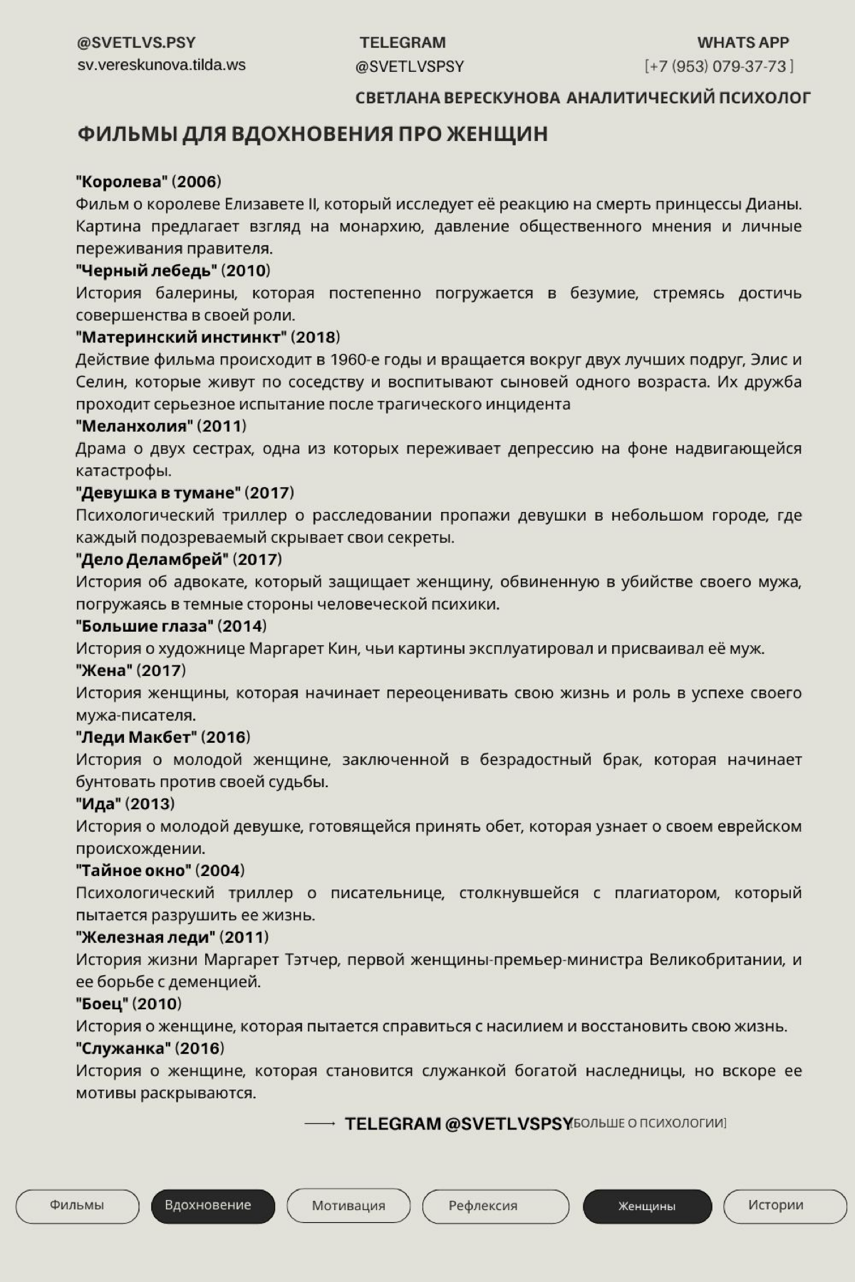🎬35 крутых фильмов для погружения в тему о феминности. | Сетка — социальная сеть от hh.ru