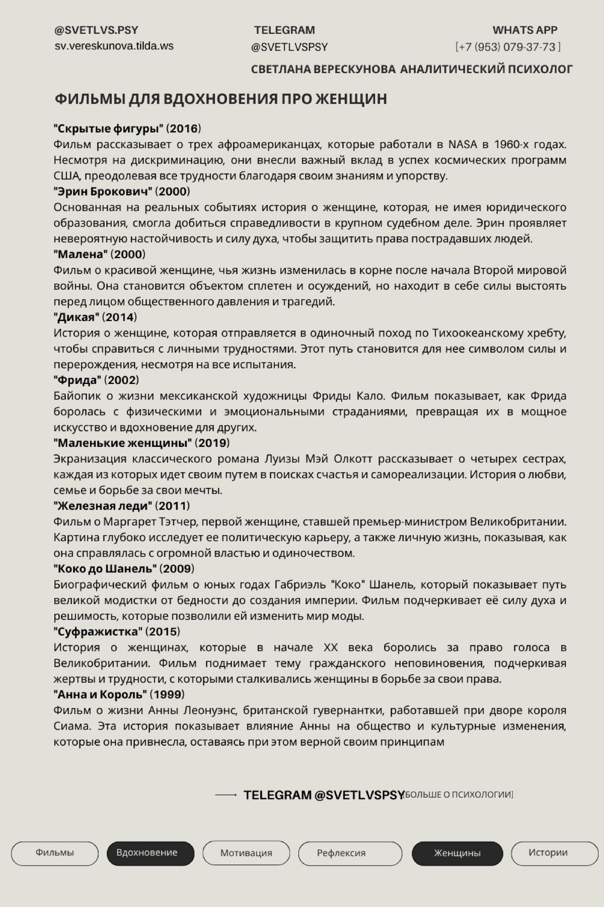 🎬35 крутых фильмов для погружения в тему о феминности. | Сетка — социальная сеть от hh.ru
